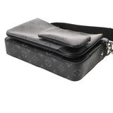 LOUIS VUITTON ルイヴィトン モノグラムエクリプス トリオメッセンジャー ブラック M69443 メンズ モノグラムキャンバス ショルダーバッグ Aランク 中古 銀蔵