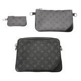 LOUIS VUITTON ルイヴィトン モノグラムエクリプス トリオメッセンジャー ブラック M69443 メンズ モノグラムキャンバス ショルダーバッグ Aランク 中古 銀蔵