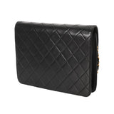 CHANEL シャネル マトラッセ チェーンショルダー 22cm ブラック レディース ラムスキン ショルダーバッグ ABランク 中古 銀蔵