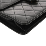 CHANEL シャネル マトラッセ チェーンショルダー 22cm ブラック レディース ラムスキン ショルダーバッグ ABランク 中古 銀蔵