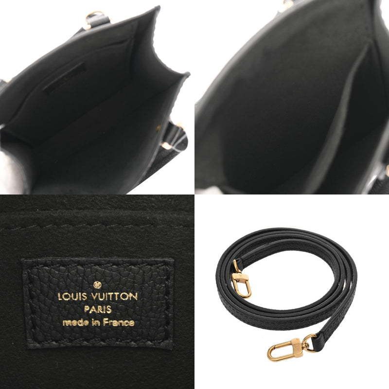 LOUIS VUITTON ルイヴィトン モノグラムアンプラント プティット サックプラ 2WAY ノワール/ベージュ M57937 レディース レザー ハンドバッグ Aランク 中古 銀蔵