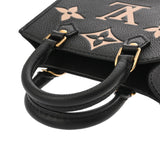 LOUIS VUITTON ルイヴィトン モノグラムアンプラント プティット サックプラ 2WAY ノワール/ベージュ M57937 レディース レザー ハンドバッグ Aランク 中古 銀蔵