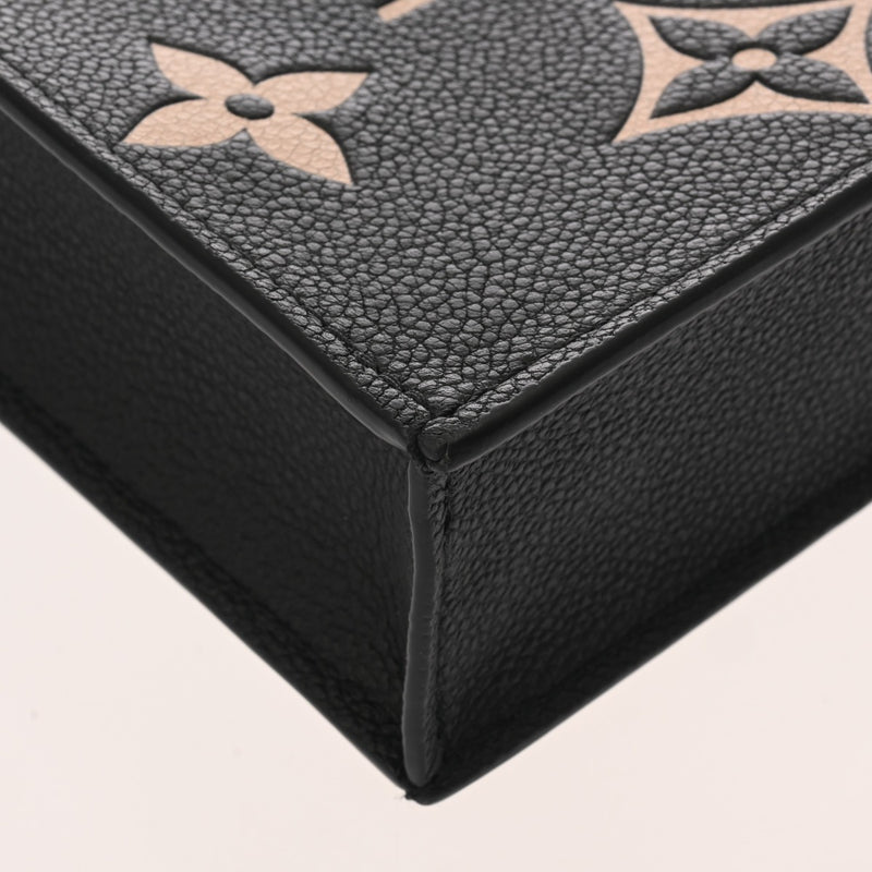 LOUIS VUITTON ルイヴィトン モノグラムアンプラント プティット サックプラ 2WAY ノワール/ベージュ M57937 レディース レザー ハンドバッグ Aランク 中古 銀蔵