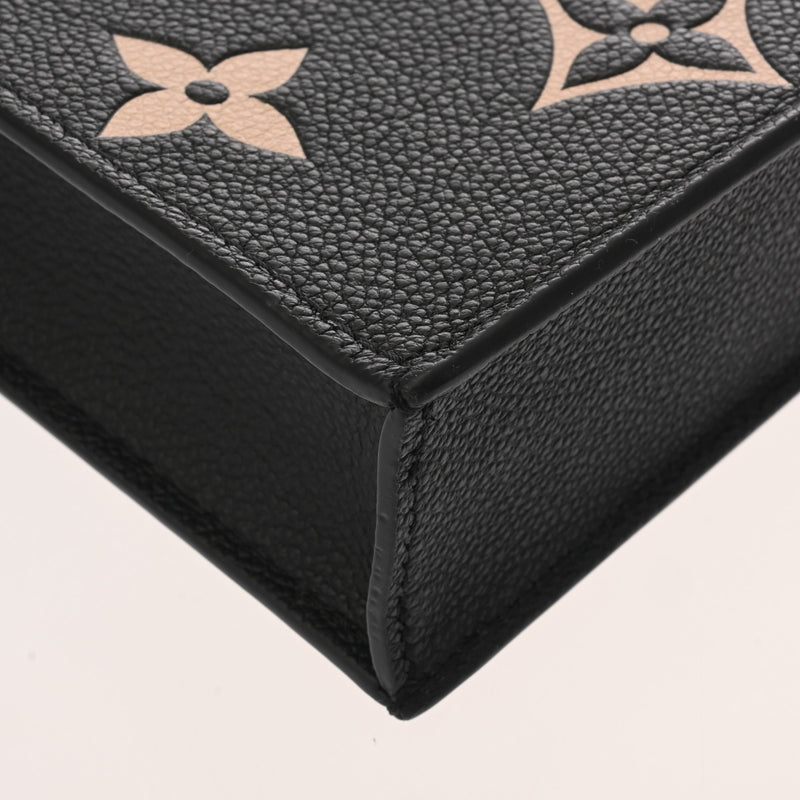 LOUIS VUITTON ルイヴィトン モノグラムアンプラント プティット サックプラ 2WAY ノワール/ベージュ M57937 レディース レザー ハンドバッグ Aランク 中古 銀蔵