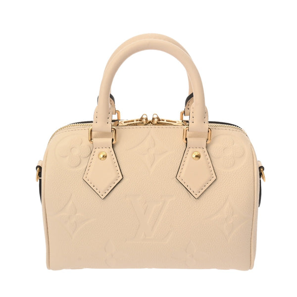 LOUIS VUITTON ルイヴィトン モノグラムアンプラント スピーディバンドリエール 20 クレーム M58954 レディース レザー ハンドバッグ 新同 中古 銀蔵