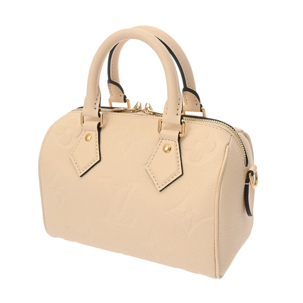 LOUIS VUITTON ルイヴィトン モノグラムアンプラント スピーディバンドリエール 20 クレーム M58954 レディース レザー ハンドバッグ 新同 中古 銀蔵