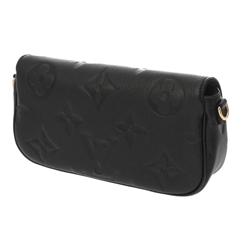 LOUIS VUITTON ルイヴィトン モノグラムアンプラント ウォレットオンチェーンアイビー ノワール M82154 レディース レザー ショルダーバッグ 新同 中古 銀蔵