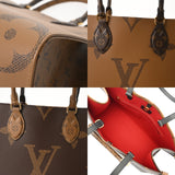LOUIS VUITTON ルイヴィトン モノグラムリバース オンザゴー MM ブラウン M45321 レディース モノグラムキャンバス ハンドバッグ 新同 中古 銀蔵