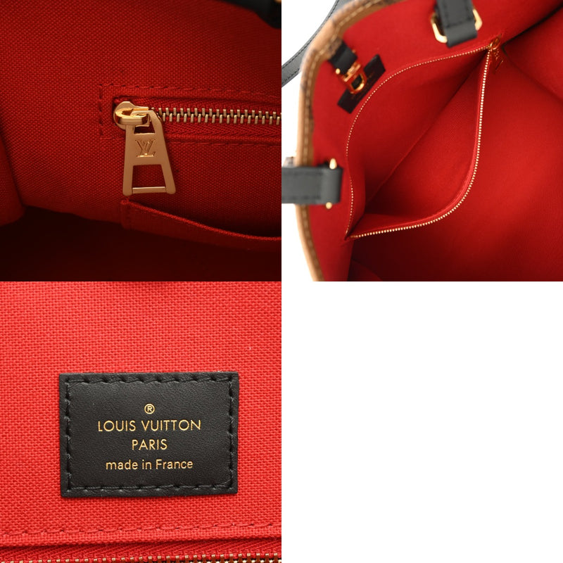 LOUIS VUITTON ルイヴィトン モノグラムリバース オンザゴー MM ブラウン M45321 レディース モノグラムキャンバス ハンドバッグ 新同 中古 銀蔵