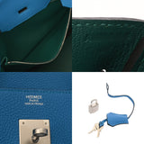 HERMES エルメス バーキン 30 ヴェルソ ブルーフリーダ/ヴェールヴェルティゴ A刻印(2017年頃) レディース トゴ ハンドバッグ 新同 中古 銀蔵