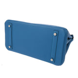 HERMES エルメス バーキン 30 ヴェルソ ブルーフリーダ/ヴェールヴェルティゴ A刻印(2017年頃) レディース トゴ ハンドバッグ 新同 中古 銀蔵