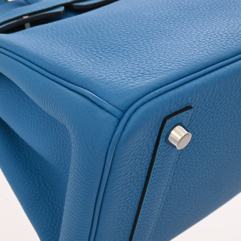 HERMES エルメス バーキン 30 ヴェルソ ブルーフリーダ/ヴェールヴェルティゴ A刻印(2017年頃) レディース トゴ ハンドバッグ 新同 中古 銀蔵