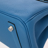 HERMES エルメス バーキン 30 ヴェルソ ブルーフリーダ/ヴェールヴェルティゴ A刻印(2017年頃) レディース トゴ ハンドバッグ 新同 中古 銀蔵