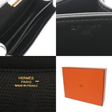 HERMES エルメス コンスタンス3 ミニ 18 ブラック Z刻印(2021年頃) レディース リザード ショルダーバッグ Aランク 中古 銀蔵