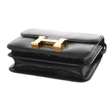 HERMES エルメス コンスタンス3 ミニ 18 ブラック Z刻印(2021年頃) レディース リザード ショルダーバッグ Aランク 中古 銀蔵