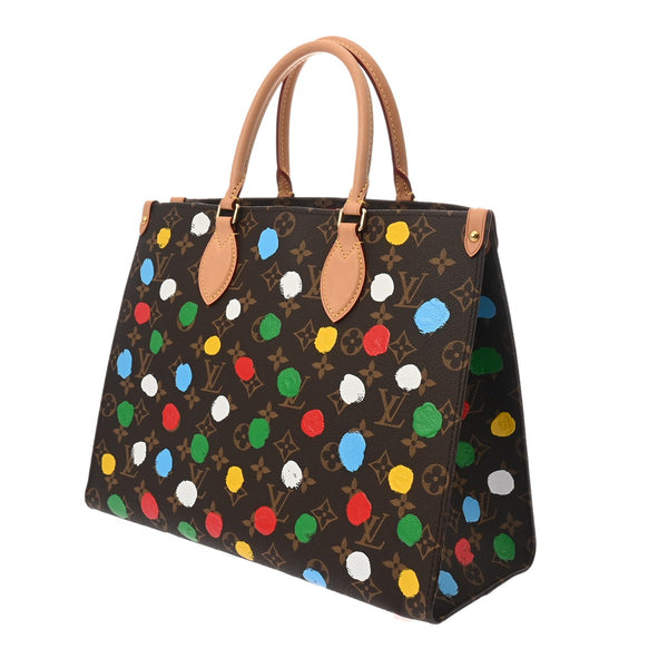 LOUIS VUITTON ルイヴィトン モノグラム オンザゴー MM 草間彌生コラボ ブラウン/マルチカラー M46379 レディース モノグラムキャンバス ハンドバッグ ABランク 中古 銀蔵