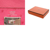HERMES エルメス ケリーポケットコンパクト 財布 ローズディリアン Z刻印(2021年頃) レディース オーストリッチ コインケース 新同 中古 銀蔵