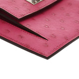 HERMES エルメス ケリーポケットコンパクト 財布 ローズディリアン Z刻印(2021年頃) レディース オーストリッチ コインケース 新同 中古 銀蔵