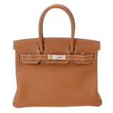 HERMES エルメス バーキン 30 ゴールド B刻印(2023年頃) レディース トゴ ハンドバッグ 未使用 銀蔵