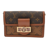 LOUIS VUITTON ルイヴィトン モノグラムリバース ポルトフォイユドーフィーヌ ブラウン M68746 レディース モノグラムキャンバス ショルダーバッグ Aランク 中古 銀蔵