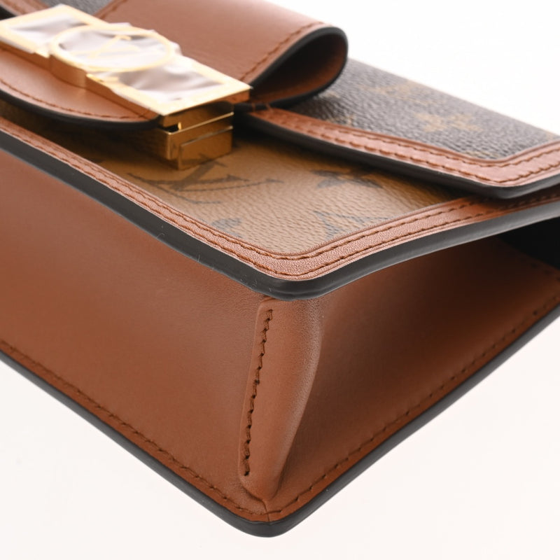 LOUIS VUITTON ルイヴィトン モノグラムリバース ポルトフォイユドーフィーヌ ブラウン M68746 レディース モノグラムキャンバス ショルダーバッグ Aランク 中古 銀蔵