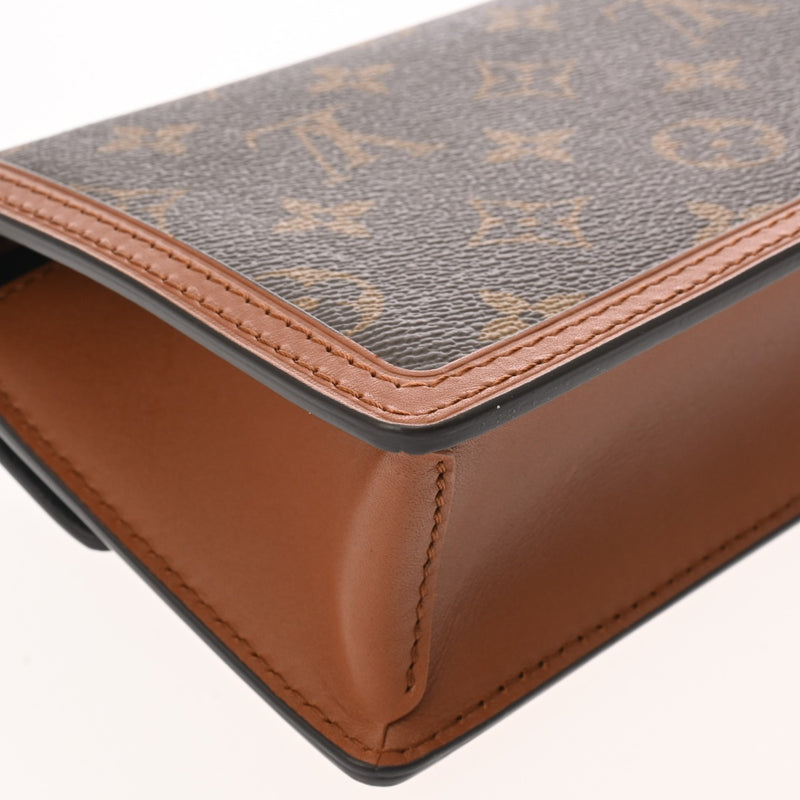 LOUIS VUITTON ルイヴィトン モノグラムリバース ポルトフォイユドーフィーヌ ブラウン M68746 レディース モノグラムキャンバス ショルダーバッグ Aランク 中古 銀蔵