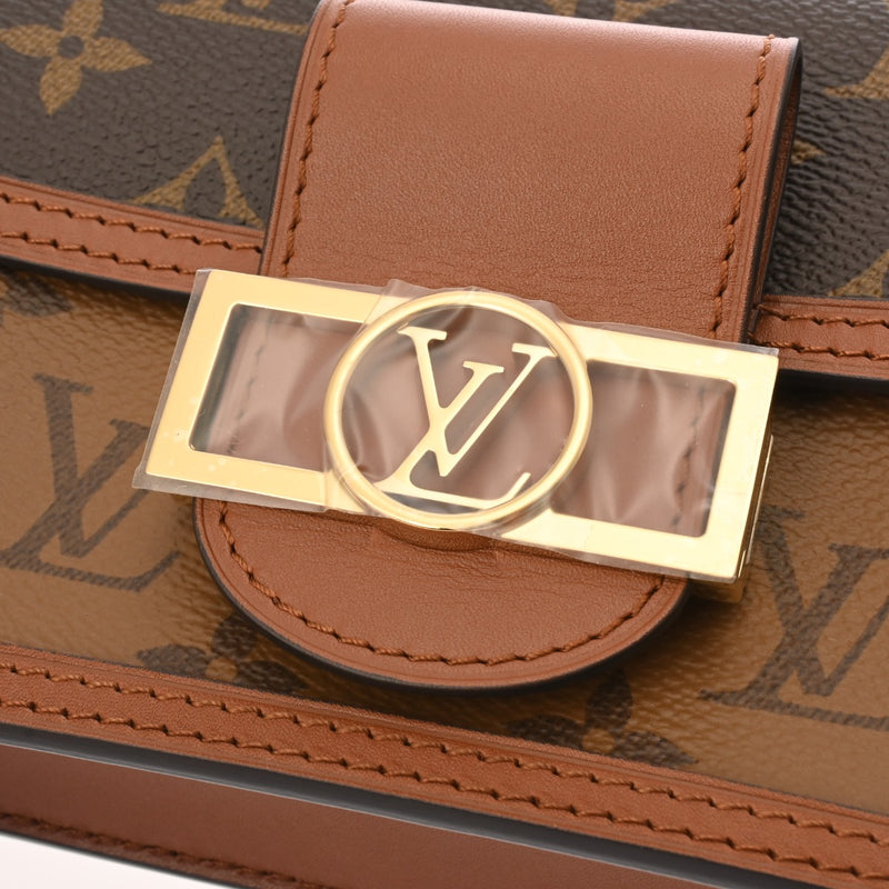 LOUIS VUITTON ルイヴィトン モノグラムリバース ポルトフォイユドーフィーヌ ブラウン M68746 レディース モノグラムキャンバス ショルダーバッグ Aランク 中古 銀蔵