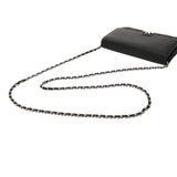 CHANEL シャネル マトラッセ チェーンウォレット ブラック レディース カーフ ショルダーバッグ Aランク 中古 銀蔵