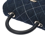 CHANEL シャネル マトラッセ トップハンドルフラップバッグ XS ブルー A92990 レディース デニム ハンドバッグ 新同 中古 銀蔵