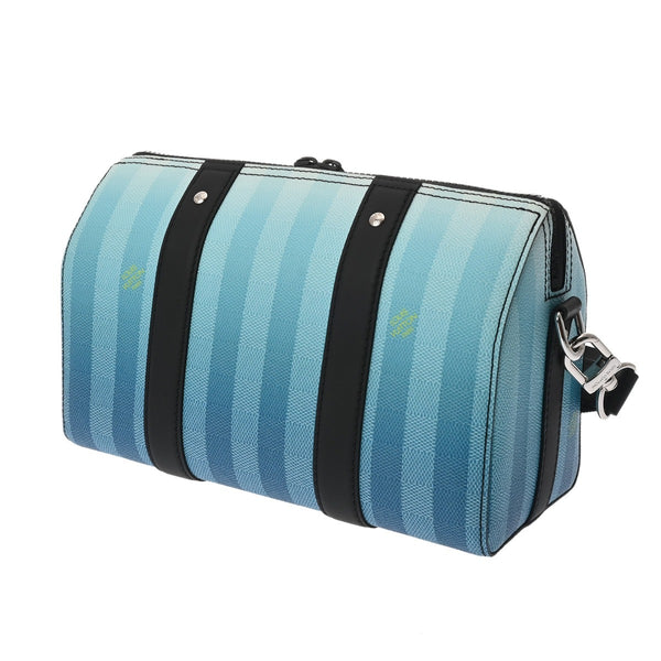 LOUIS VUITTON ルイヴィトン ダミエ ストライプ シティキーポル ブルー M59921 ユニセックス ダミエストライプキャンバス ショルダーバッグ Aランク 中古 銀蔵