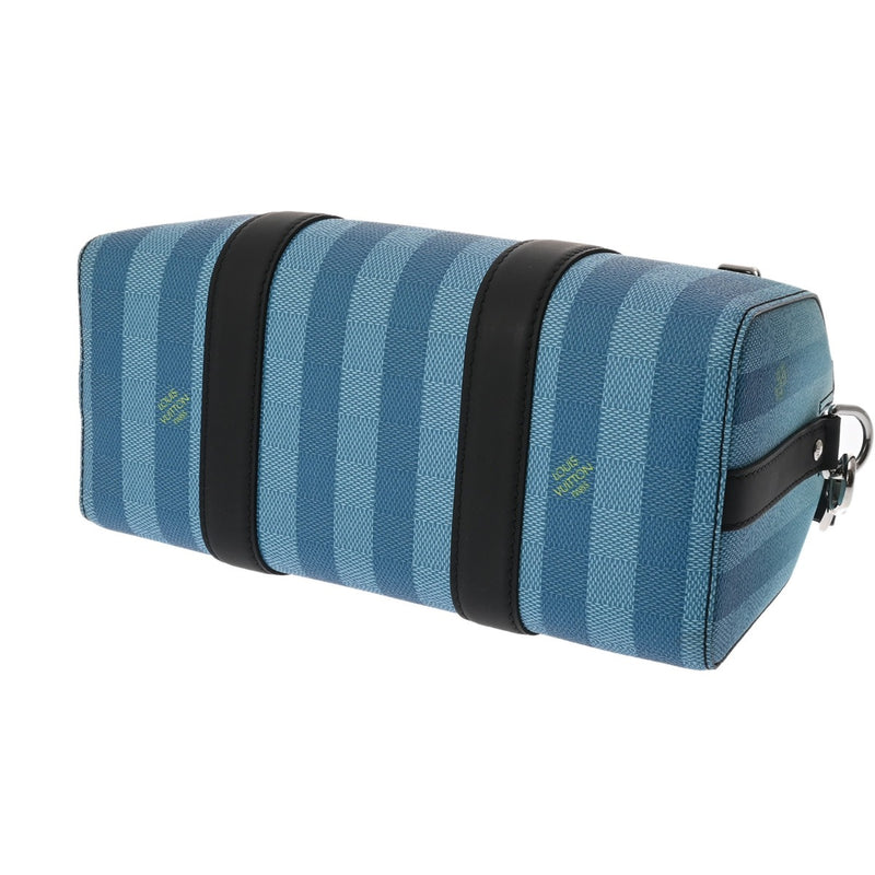 LOUIS VUITTON ルイヴィトン ダミエ ストライプ シティキーポル ブルー M59921 ユニセックス ダミエストライプキャンバス ショルダーバッグ Aランク 中古 銀蔵