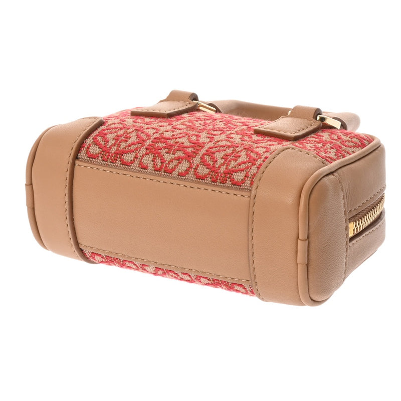 LOEWE ロエベ アマソナ ナノ レッド/ベージュ A039U96X02 レディース カーフ ショルダーバッグ Aランク 中古 銀蔵