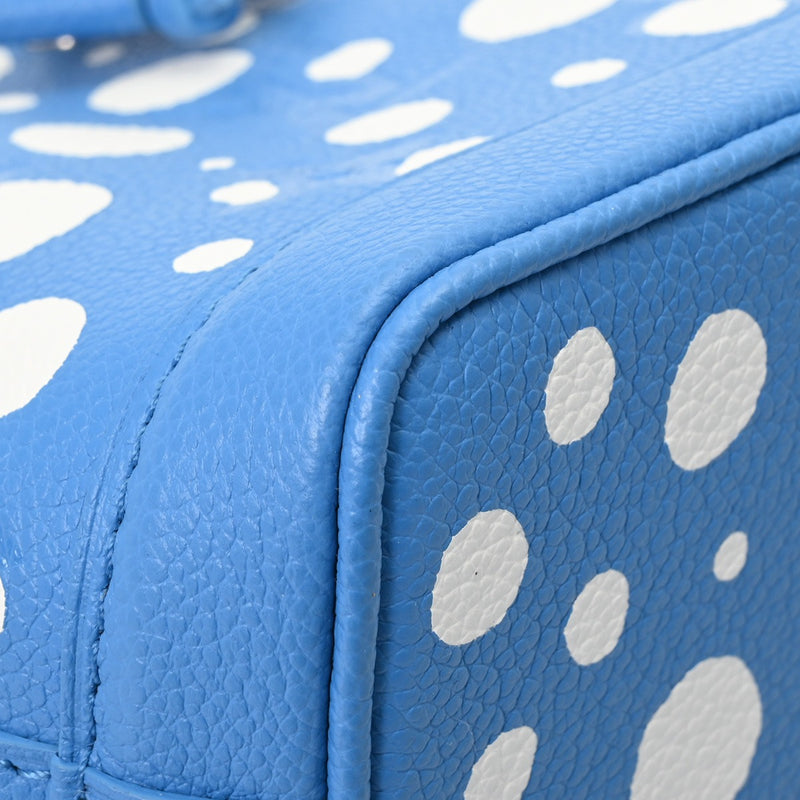 LOUIS VUITTON ルイヴィトン モノグラムアンプラント ナノノエ LV×YK 草間彌生 2WAY ブルークレール M81985 ボーイズ レザー ハンドバッグ 未使用 銀蔵