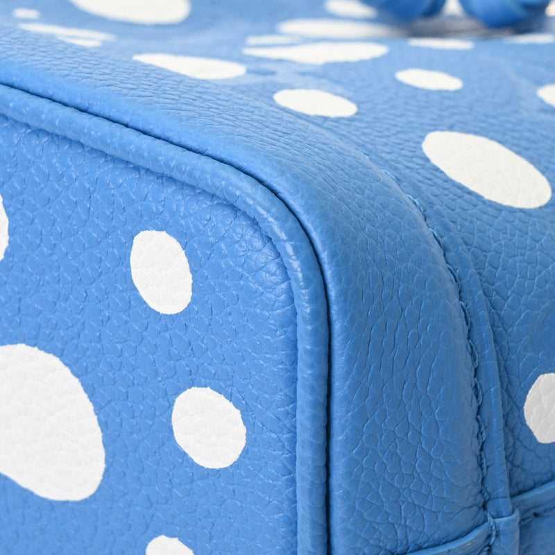 LOUIS VUITTON ルイヴィトン モノグラムアンプラント ナノノエ LV×YK 草間彌生 2WAY ブルークレール M81985 ボーイズ レザー ハンドバッグ 未使用 銀蔵