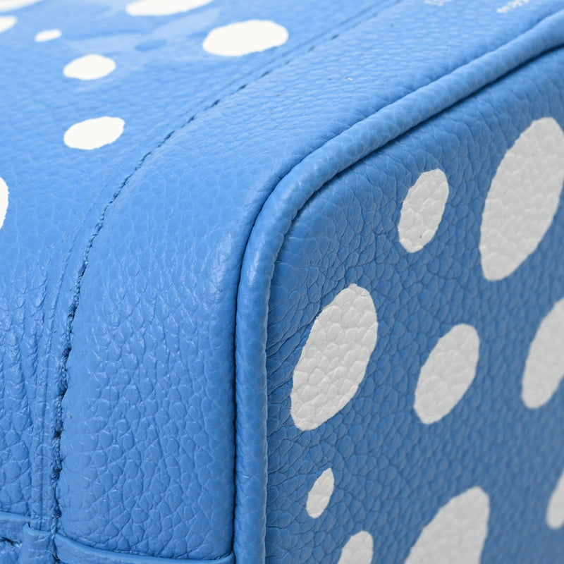 LOUIS VUITTON ルイヴィトン モノグラムアンプラント ナノノエ LV×YK 草間彌生 2WAY ブルークレール M81985 ボーイズ レザー ハンドバッグ 未使用 銀蔵