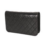 CHANEL シャネル マトラッセ プッシュロック チェーンショルダー 23cm ブラック レディース ラムスキン ショルダーバッグ ABランク 中古 銀蔵