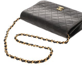 CHANEL シャネル マトラッセ プッシュロック チェーンショルダー 23cm ブラック レディース ラムスキン ショルダーバッグ ABランク 中古 銀蔵