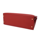 HERMES エルメス ケリー32 外縫い ルージュビフ □G刻印(2003年頃) レディース アルデンヌ 2WAYバッグ Aランク 中古 銀蔵