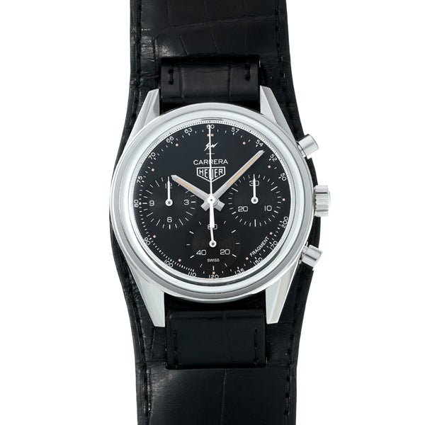 タグホイヤー カレラ ホイヤー02 フラグメント 藤原ヒロシ 500本限定 CBK221A.EB0171 ブラック メンズ 腕時計 自動巻き 中古 銀蔵