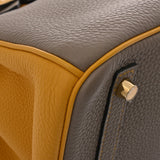 HERMES エルメス バーキン 30 トゥルティエールグレー/ジョーヌアンプル D刻印(2019年頃) レディース トゴ ハンドバッグ Aランク 中古 銀蔵