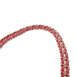 CHANEL シャネル マトラッセ チェーンショルダー 25cm Wフラップ ピンク A01112 レディース キャビアスキン ショルダーバッグ Aランク 中古 銀蔵