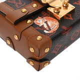 LOUIS VUITTON ルイヴィトン キャットグラム エッセンシャルトランク ブラウン M63892 ユニセックス モノグラムキャンバス レザー チャーム Aランク 中古 銀蔵