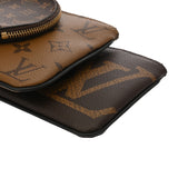 LOUIS VUITTON ルイヴィトン モノグラムリバース ジャイアントリバース ポシェットトリオ ブラウン/キャメル系 M68756 レディース モノグラムキャンバス ポーチ Aランク 中古 銀蔵