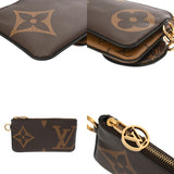 LOUIS VUITTON ルイヴィトン モノグラムリバース ジャイアントリバース ポシェットトリオ ブラウン/キャメル系 M68756 レディース モノグラムキャンバス ポーチ Aランク 中古 銀蔵