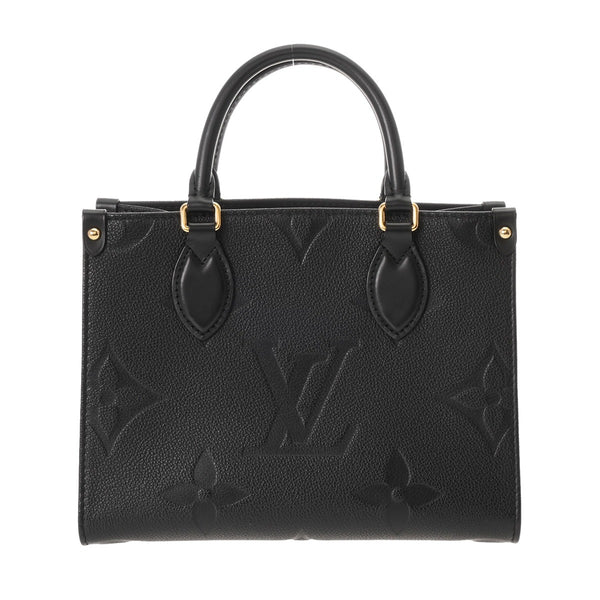 LOUIS VUITTON ルイヴィトン モノグラムアンプラント オンザゴー PM 2WAY ノワール M45653 レディース レザー ハンドバッグ Aランク 中古 銀蔵