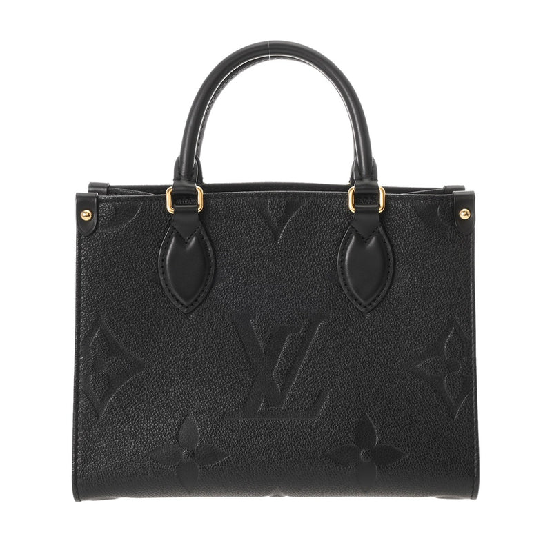 LOUIS VUITTON ルイヴィトン モノグラムアンプラント オンザゴー PM 2WAY ノワール M45653 レディース レザー ハンドバッグ Aランク 中古 銀蔵