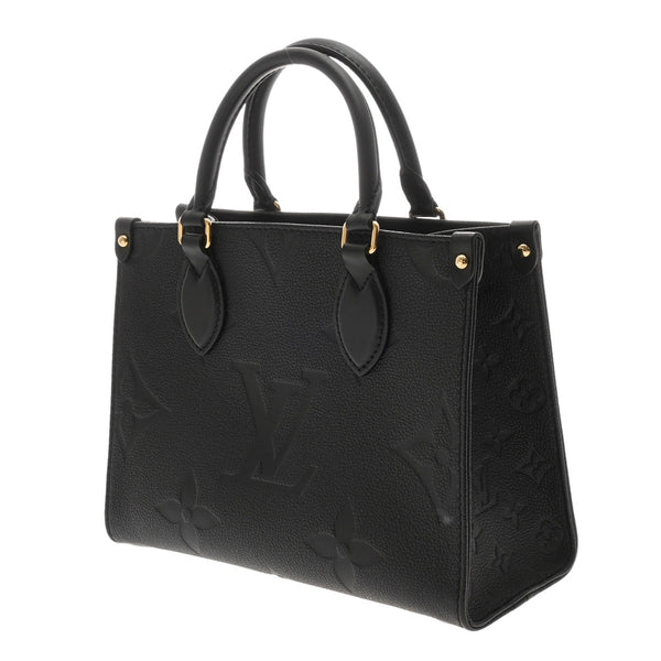 LOUIS VUITTON ルイヴィトン モノグラムアンプラント オンザゴー PM 2WAY ノワール M45653 レディース レザー ハンドバッグ Aランク 中古 銀蔵