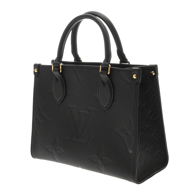 LOUIS VUITTON ルイヴィトン モノグラムアンプラント オンザゴー PM 2WAY ノワール M45653 レディース レザー ハンドバッグ Aランク 中古 銀蔵