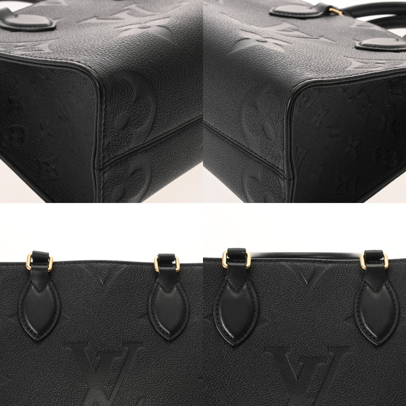 LOUIS VUITTON ルイヴィトン モノグラムアンプラント オンザゴー PM 2WAY ノワール M45653 レディース レザー ハンドバッグ Aランク 中古 銀蔵