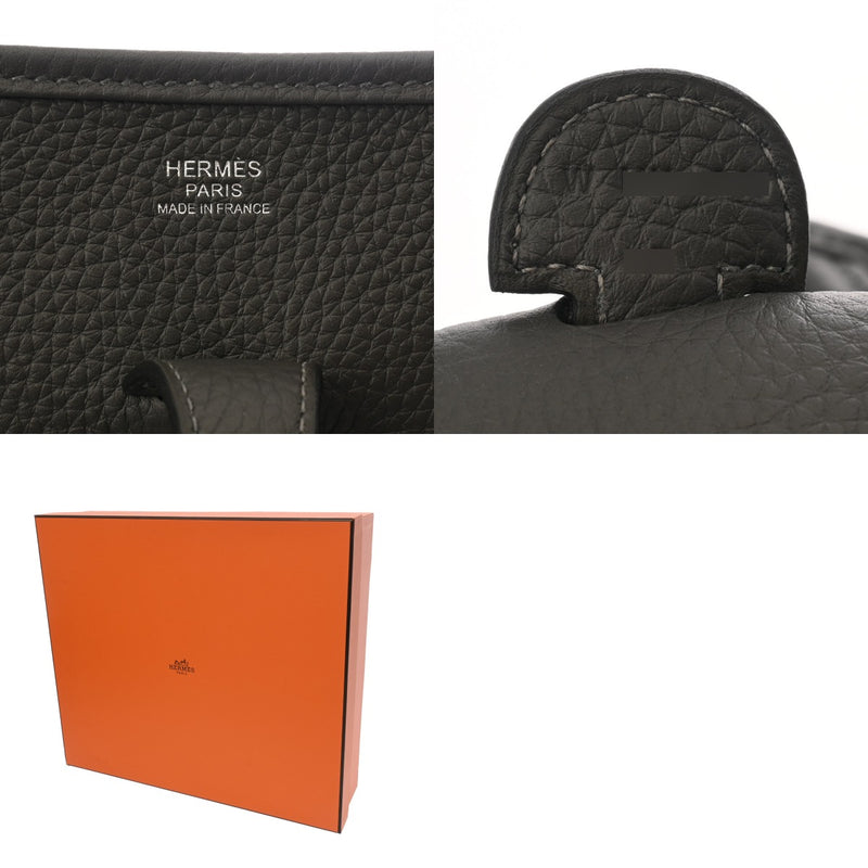 HERMES エルメス エブリン エヴリン3 PM グラファイト W刻印(2024年頃) ユニセックス トリヨンクレマンス ショルダーバッグ 新同 中古 銀蔵